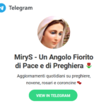 Telegram - MiryS Preghiere - Un Angolo Fiorito di Pace e di Preghiera